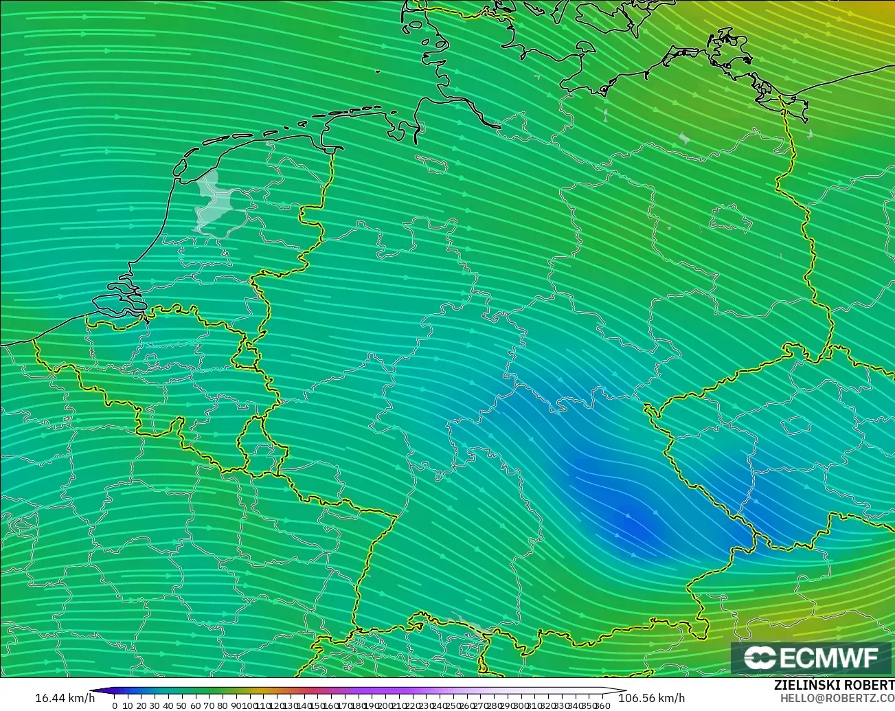 ECMWF IFS 0.25° modelo - Alemania, Viento a 300 hPa (corriente en chorro)
