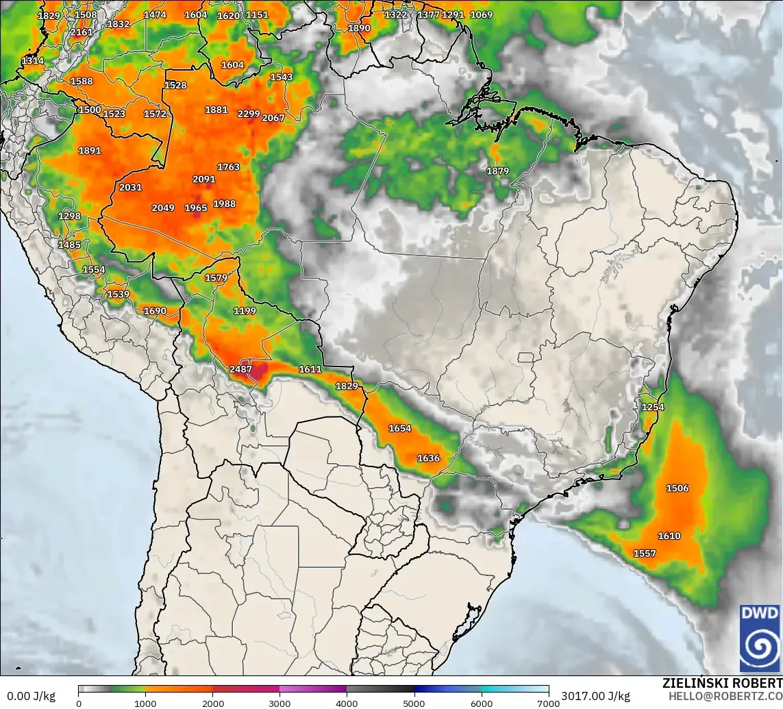 ICON modelo - Brasil, CAPE