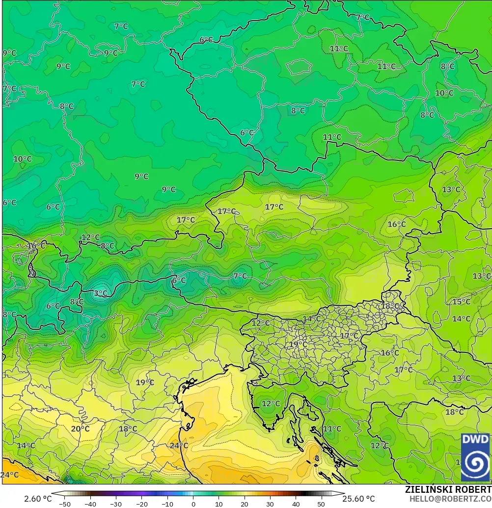 ICON modelo - Austria, Punto de rocío a 2 m