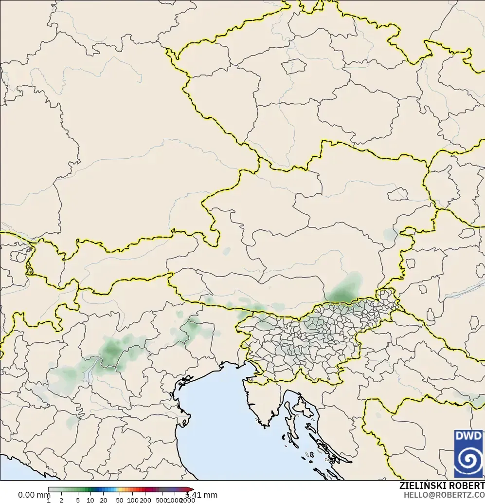 ICON modelo - Austria, Acumulación de precipitación