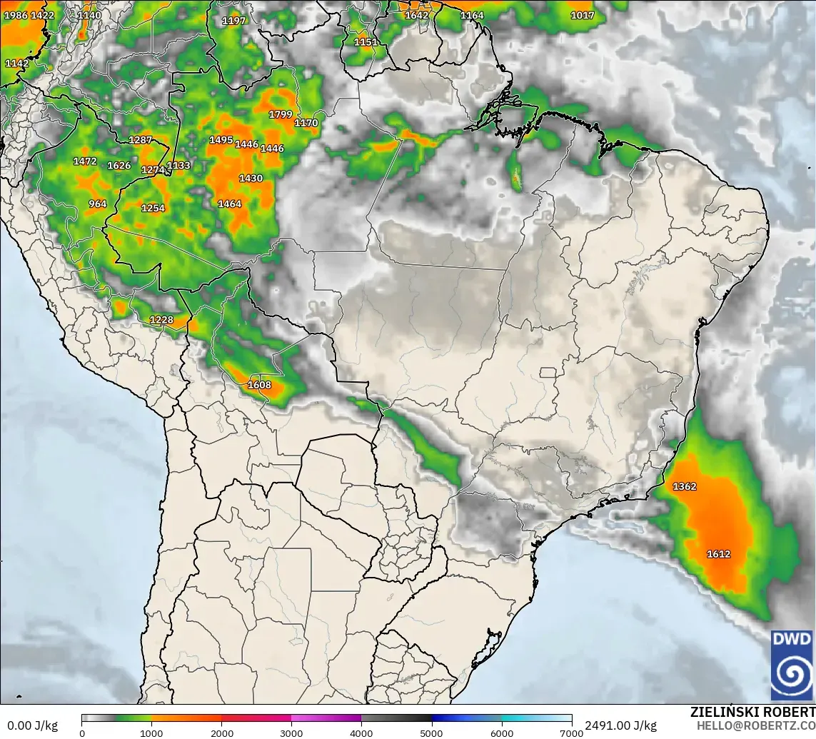 ICON modelo - Brasil, CAPE