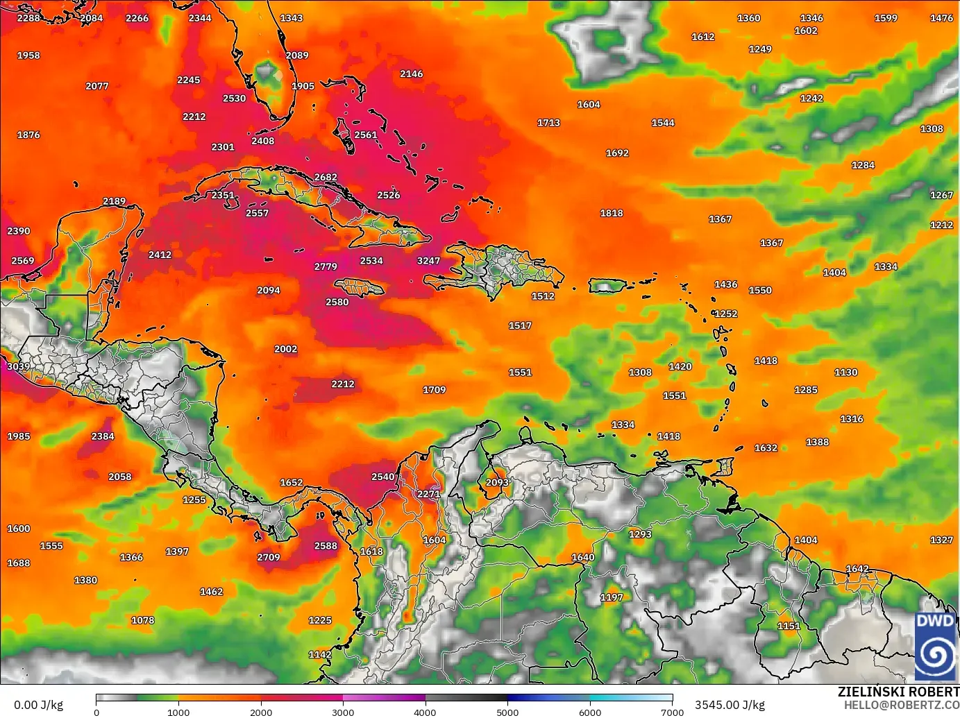 ICON modelo - Caribe, CAPE