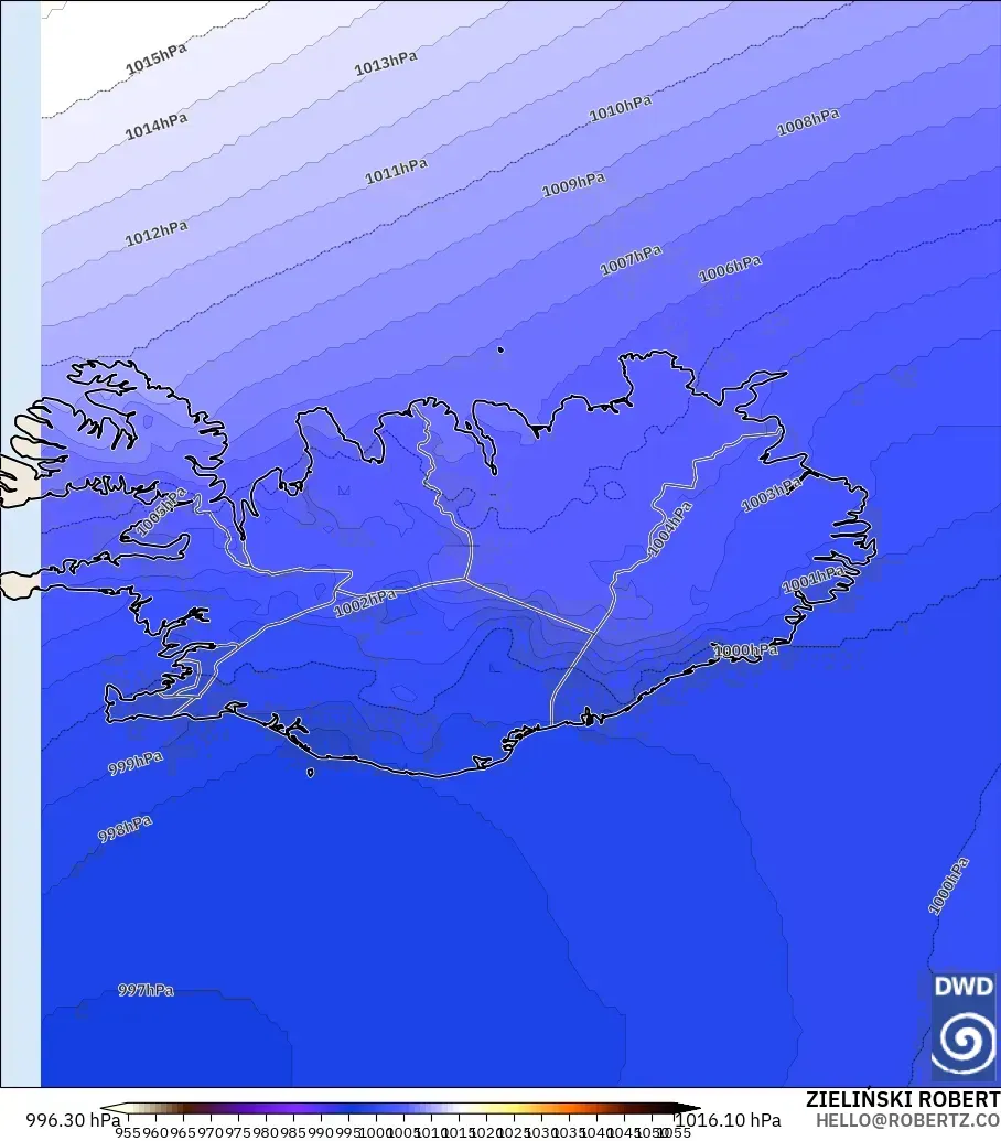 ICON modelo - Islandia, Presión